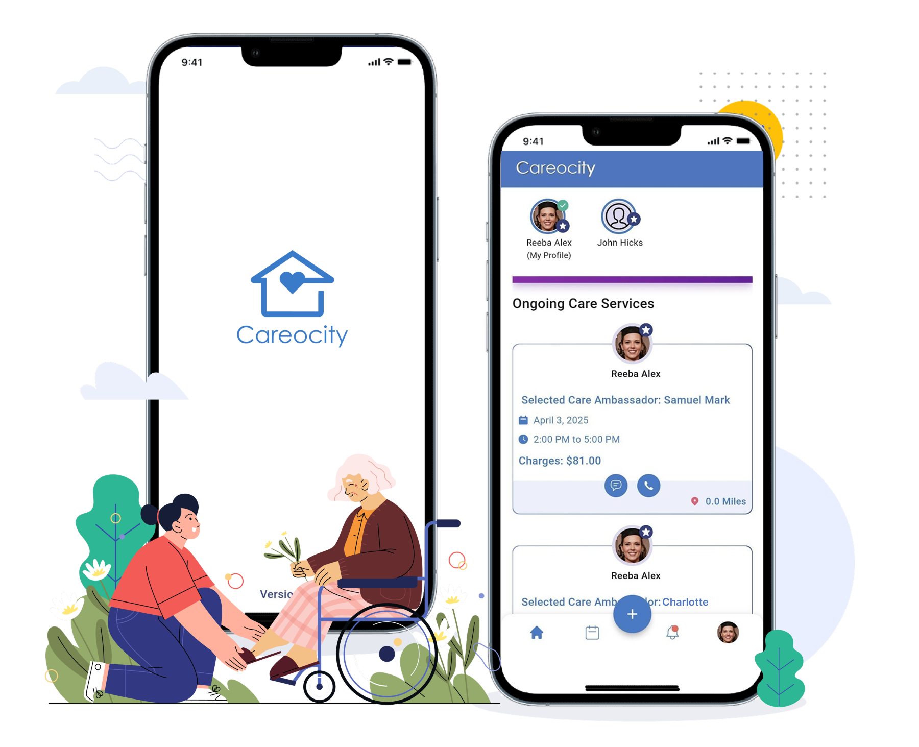 Careocity app on iPhone